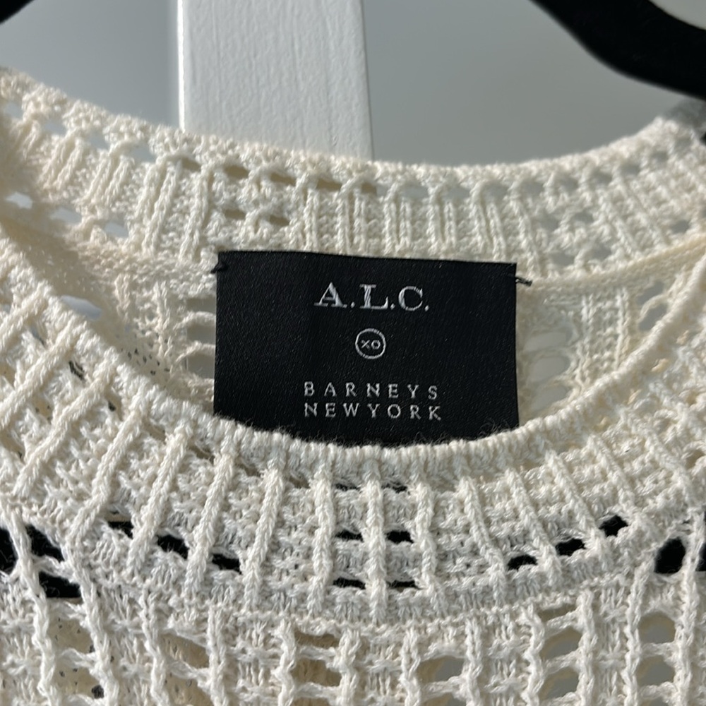 Gorgeous white crochet ALC Barney’s dress. Perfect for a bride or for summer. - Picture 3 of 3